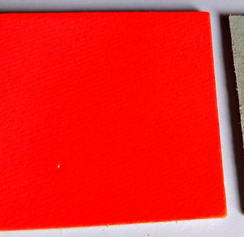 Leather Squares - 60mm x 60mm - Various Colours (Fluorescent Orange, 10)